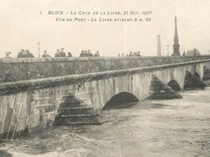 Blois pendant l'inondation de 1907