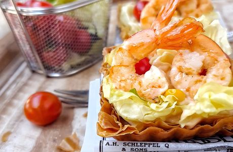 Tarte froide aux crevettes 