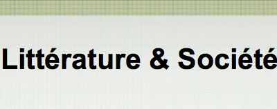 Littérature et société