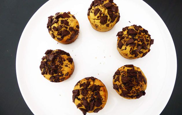 Muffins nature et pépites de chocolat noir (Cake Factory)