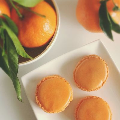 Macarons à la clémentine ou inspiration automnale... 