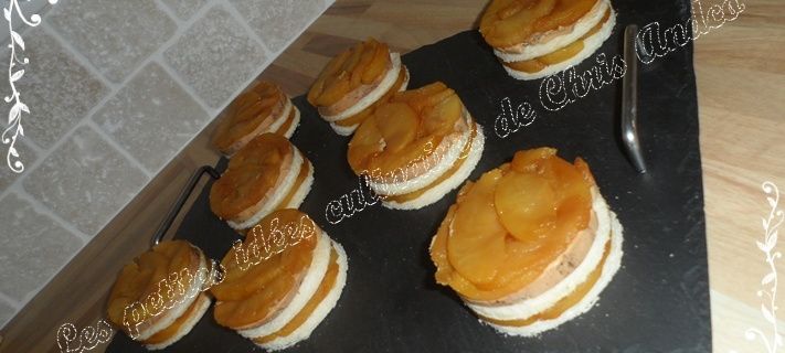 Mille feuilles foie gras et pommes caramélisées