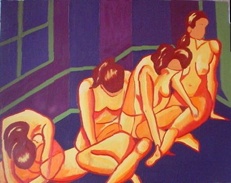 Out of England, huile sur Toile