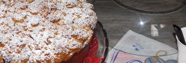 Crumb cake poire-chocolat.