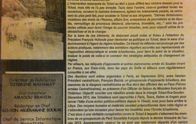 Conspiration: la presse tchadienne accuse la France de vouloir renverser Idriss Deby