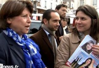 Martine Aubry apporte son soutien à Charlotte Brun sur le marché de Montmorency - 13 juin 2012