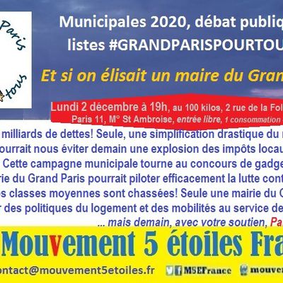 #Municipales2020 Débat Public le 2 décembre à...