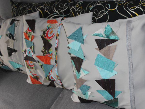 Scrapped Fabrics Pillow cover