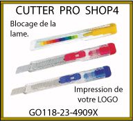 Cutter professionnel en plastique transparent SHOP4 avec impression - GO118-23-4909X