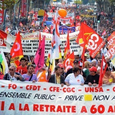 Les grèves du peuple français contre les retraites.
