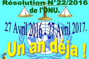 Cameroun:Affaire Marafa  Resolution de L'ONU N°22/2016 du 27 avril 2016. un an déjà.