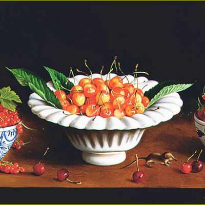 Le temps des cerises par les peintres -  Bernard Londinsky  (1932) cerises et fruits rouges