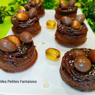 Nids de Pâques au chocolat moelleux et fondants 