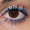 tutorial cils bleu liner bleu..reproduire maquillage de magazine