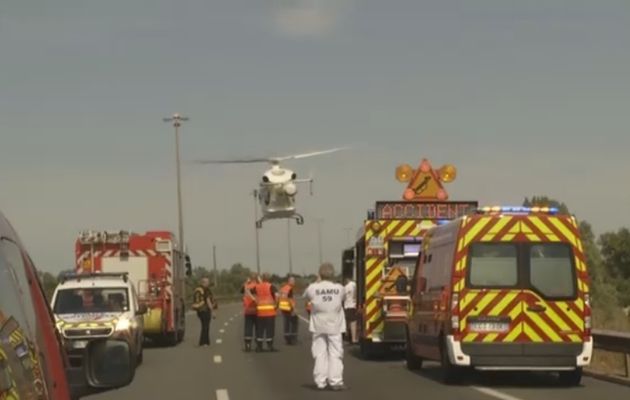 Autoroute A16 - Accident grave entre cinq motos et deux voitures