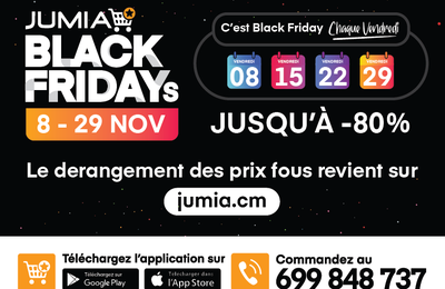 LE BLACK FRIDAY SE TIENDRA AU CAMEROUN DU 8 AU 29 NOVEMBRE