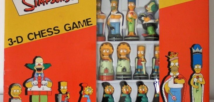 The simpsons chess set