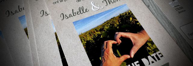Le faire part de mariage d'Isabelle & Thomas : nature, eucalyptus