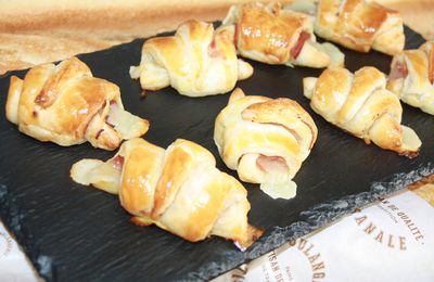 Le mini croissant jambon fumé mozzarella