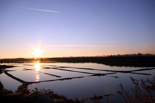 Images des marais salants de Gu&eacute;rande&nbsp;au lever du soleil