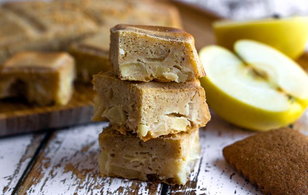 Gâteau aux pommes et pâte de spéculoos