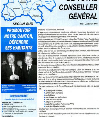 La lettre de votre Conseiller Général N°2