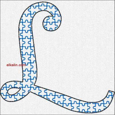 Alphabet puzzle: la lettre L