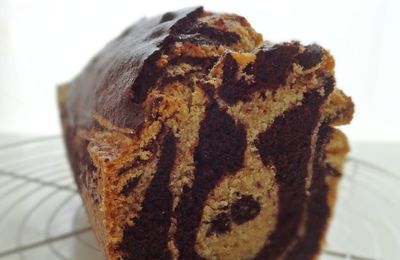 Gâteau marbré chocolat & noisette {sans gluten & sans lait}