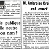 Retro News rend hommage à Ambroise CROIZAT