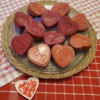 Cœurs aux pralines roses - Foodista Challenge #109