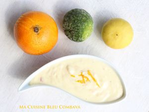 Crème au Trois Agrumes- Sauce pour poissons et crustacés