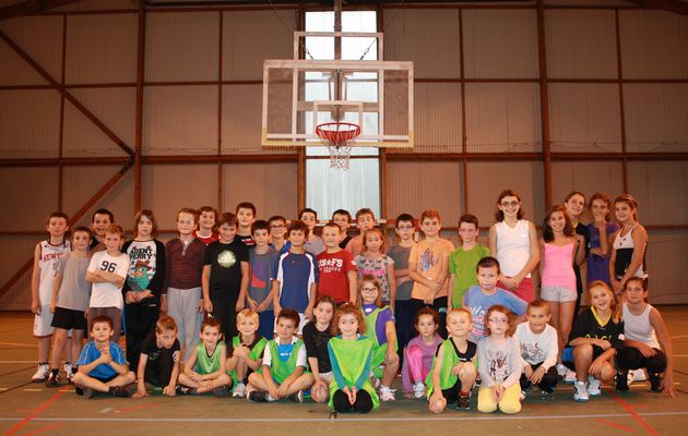 Le groupe mini basket et les joueurs/es U13