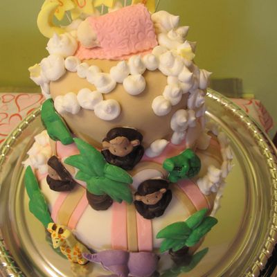 Gâteau Bébé rêve /shower cake baby dream jungle!