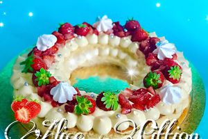 Recette number cake génoise et crème pâtissière façon fraisier avec une touche fruits de la passion 