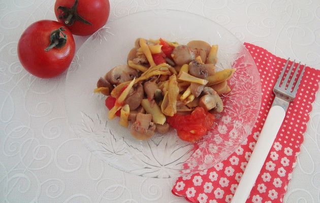 Poêlée de légumes (haricots, champignons, tomates)