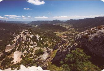 Château de Peyrepertuse - Cathares - panoramique