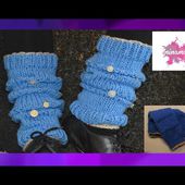 DIY. Comment tricoter des guetres // How to knit leggings.
