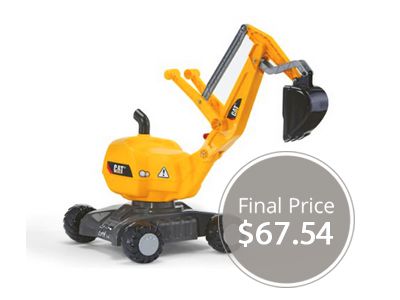 CAT Digger Ride-On Toy, 51% Off!