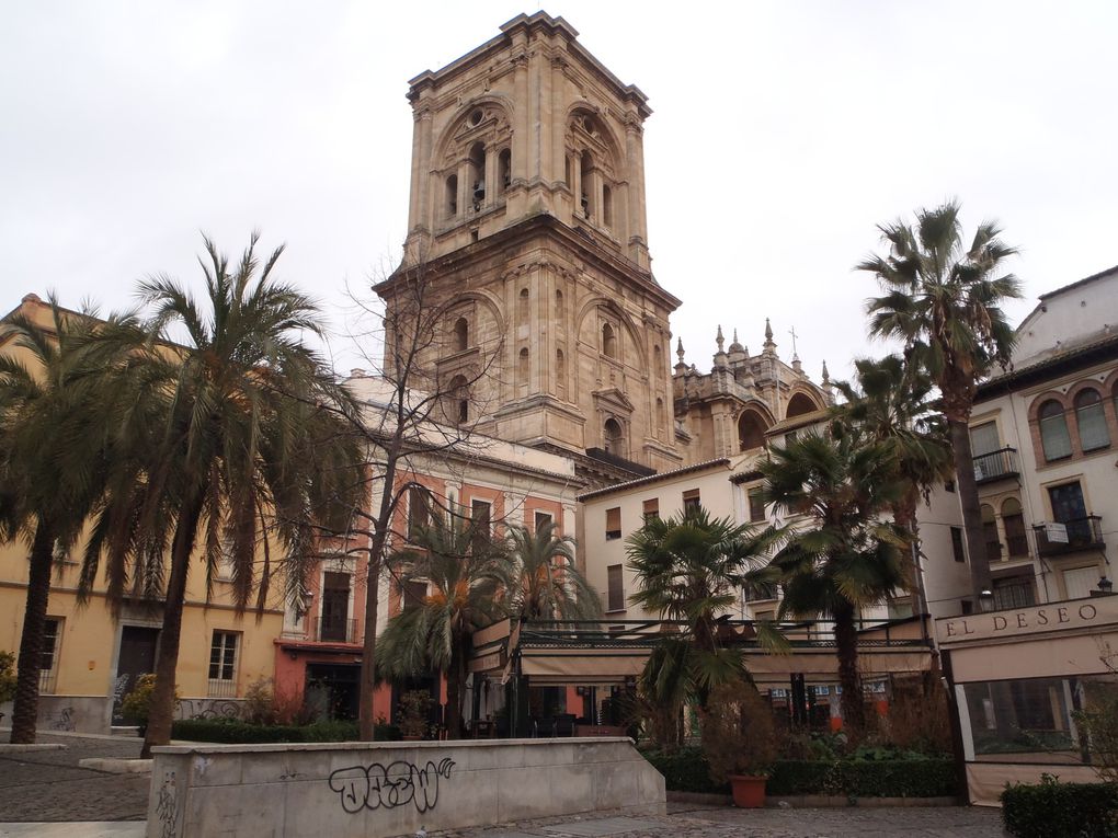 à Grenade, ça y est j'y suis! finalement arrivé en bus depuis Aguilas, je me retrouve dans un petit hotel assez cheap, mis en plein coeur du centre et super mignon. Laville est magnifique, avec son quartier arabe: Albaycín, où l'on sert des vrais thés à la menthe dand un genre de souk, ses gitans qui chantent tout leur répertoire en faisant chauffer la guitare,et ses hauts points de vues. L'alhambra, ancien palais royal du visir, est toute ausdi remarquable, j'y ferai un tour  avec Yurah, une américaine rencontrée à l'auberge qui vit à Seville(le hasard fait bien les choses). Le soir nous sortons en ville, tapas+bière=1,20€ si vous savez où aller, autant vous dire qu'avec 10€ en poche , vous sortez repus, et bourré! Bref une ville assez extraordinaire, par sa vie actuelle comme pour ses vestiges anciens, je vous la conseille chaudement!