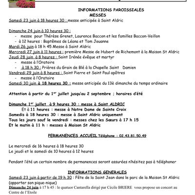 les infos !