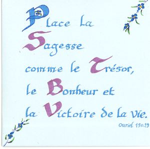 carte calligraphiée