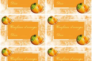 Etiquettes à imprimer ~confiture d'orange~