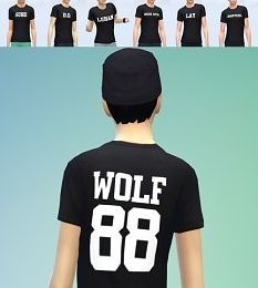 EXO Wolf 88 T-Shirt at Darkiie Sims4
