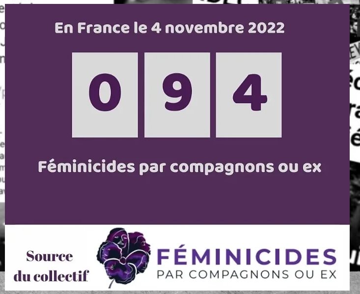 94 EME  FEMINICIDES DEPUIS LE DEBUT  DE L ANNEE 2022 