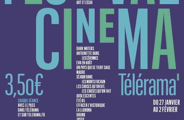 Annulation du Festival cinéma Télérama, qui devait avoir lieu du 27 janvier au 2 février.
