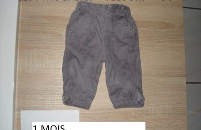Pantalon velours 1 mois