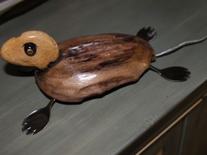 creation, sculpture,  decoration de tortues en bois flotté