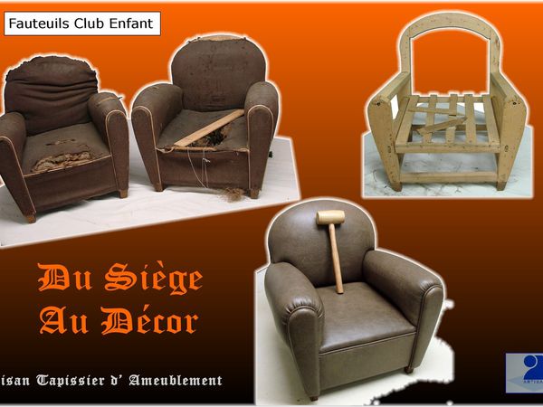 Les fauteuils confortables, le fauteuil club enfant, Du Siège Au Décor,Tapissier d'Ameublement