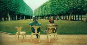 Le peintre David Hockney à Vichy