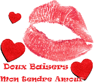 Gif Scintillant Doux Baisers Mon Tendre Amour Les Gifs Animes De Dentelledelune